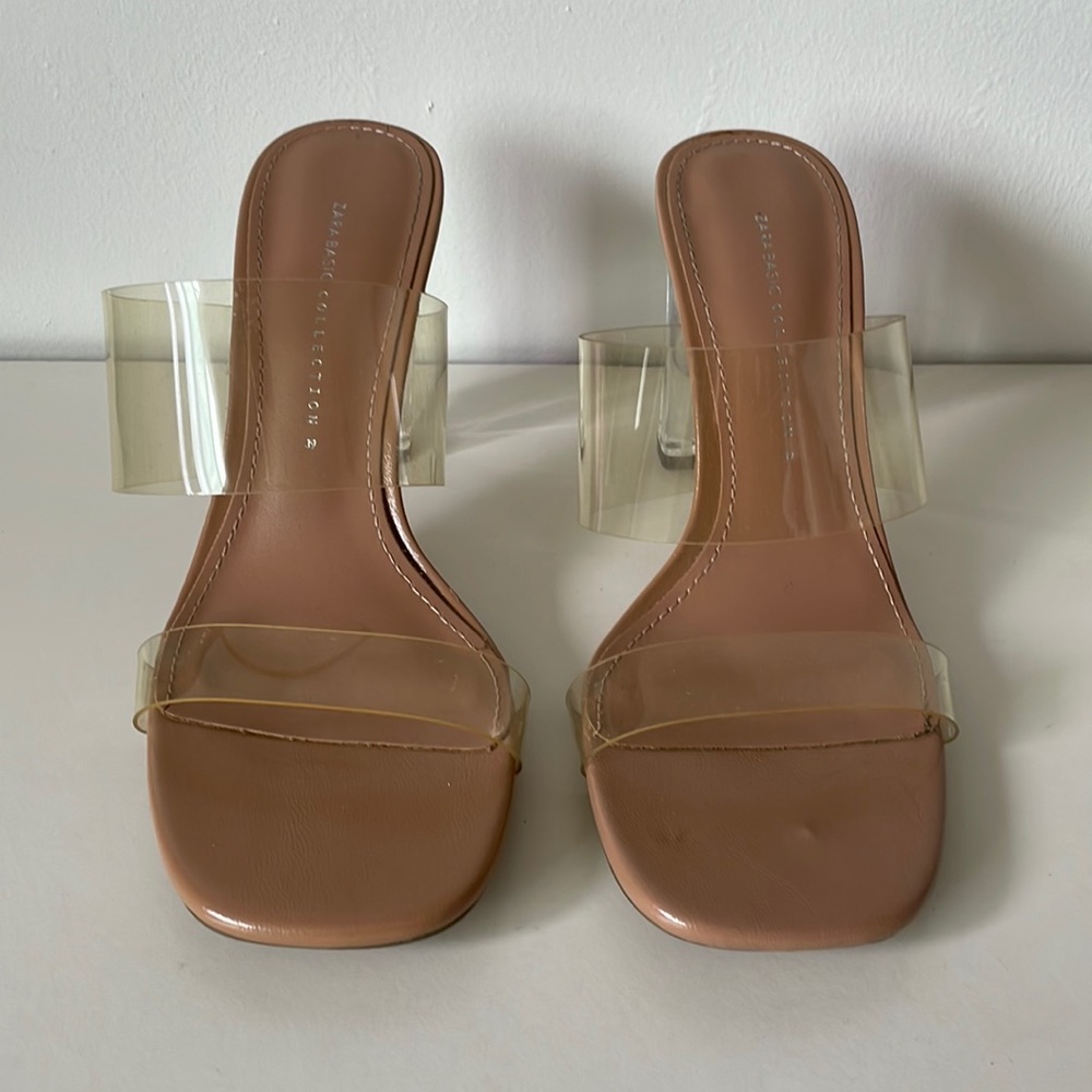 ZARA BASIC COLLECTION CLEAR HEELS - EU 39 gently loved
